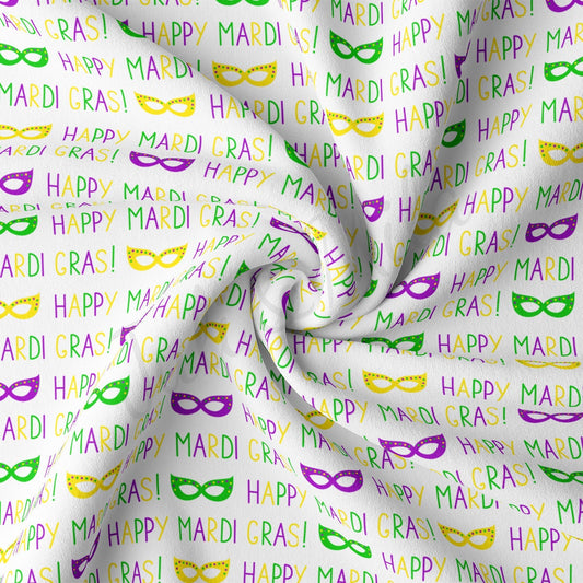 DBP Fabric Double Brushed Polyester DBP2351 Mardi Gras