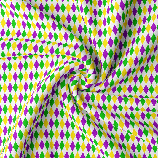 DBP Fabric Double Brushed Polyester DBP2352 Mardi Gras