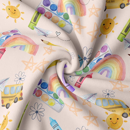 DBP Fabric Double Brushed Polyester DBP2364 Back to School