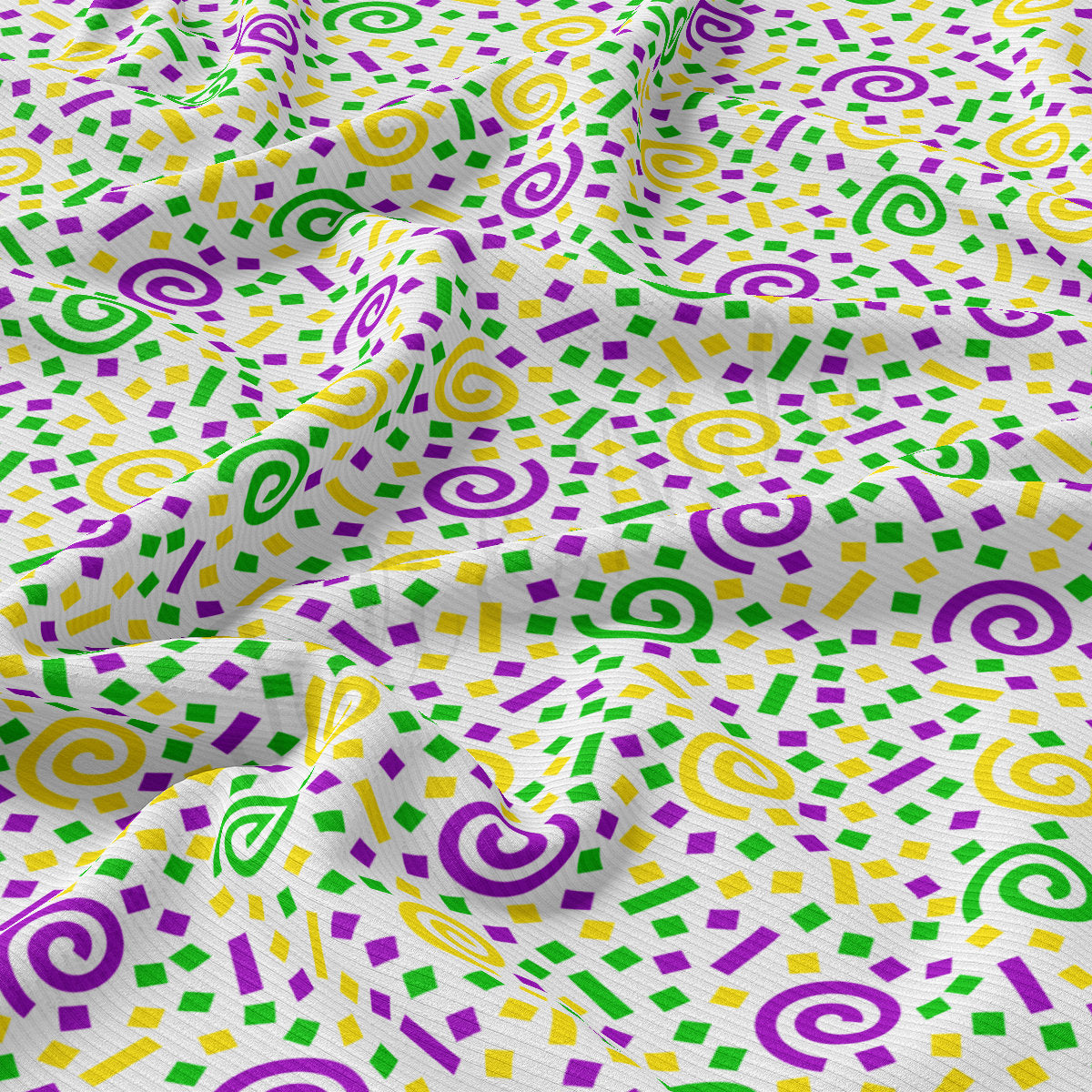 Rib Knit Fabric RBK2353 Mardi Gras