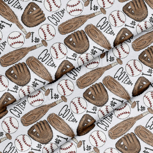 100% Cotton Fabric CTN2511 Baseball