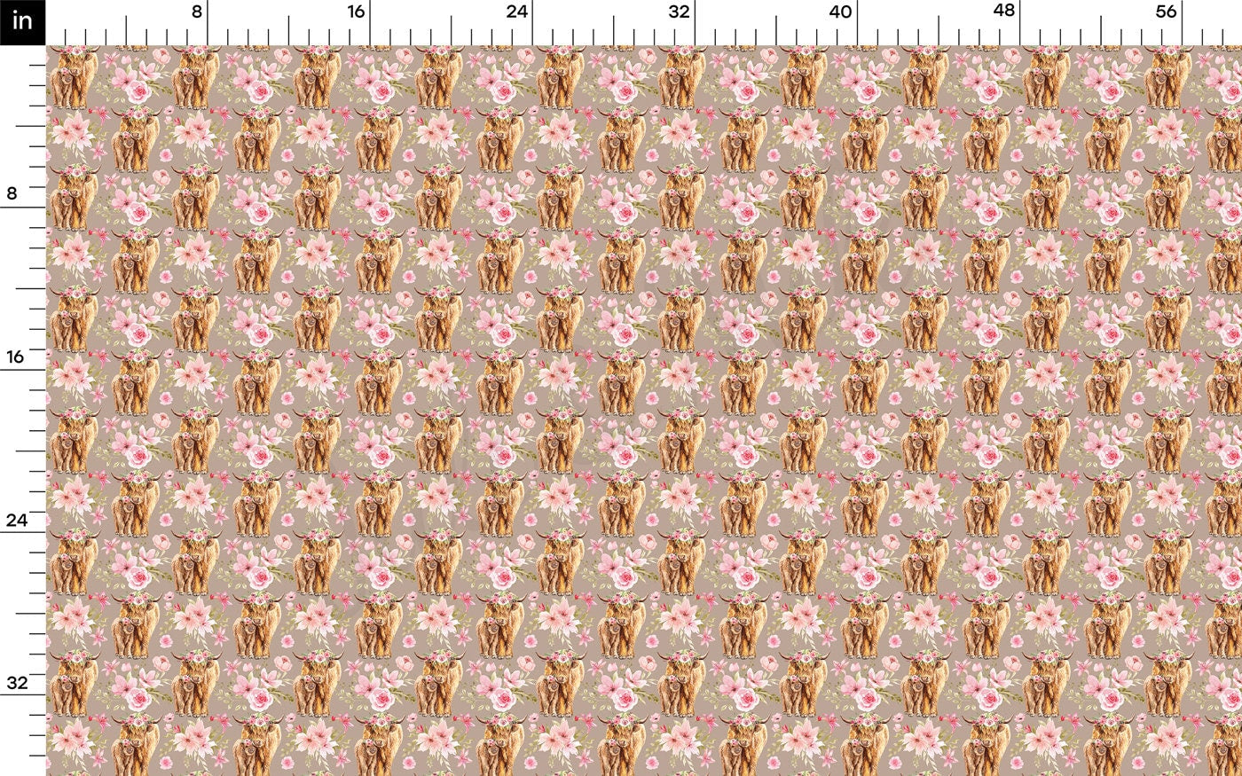 Bullet Fabric AA2569 Highland Cow