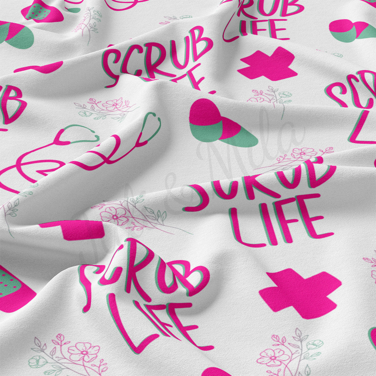 DBP Fabric Double Brushed Polyester DBP2577 Nurse Scrub Life