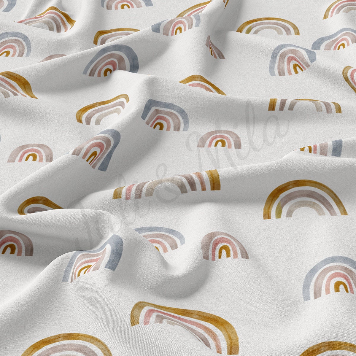 DBP Fabric Double Brushed Polyester DBP2463 Rainbow