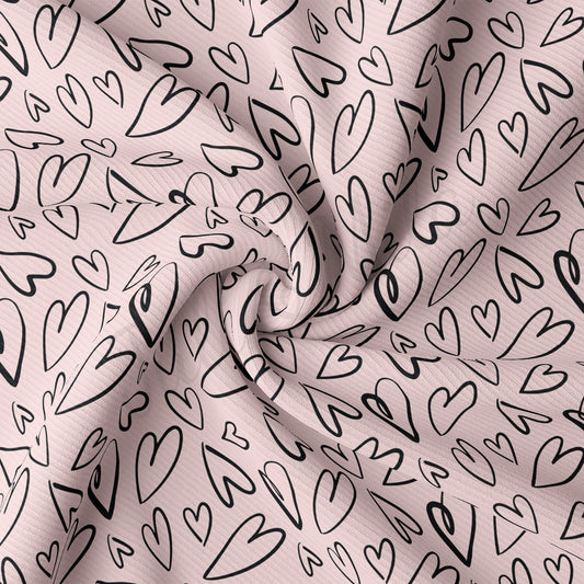Rib Knit Fabric RBK2476 Valentine's Day