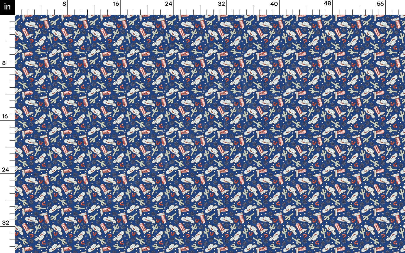100% Cotton Fabric CTN2611 Patriotic 4th of July