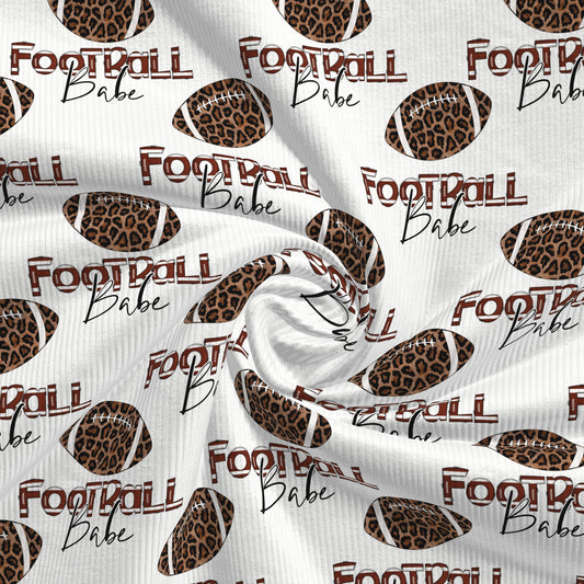Football Babe Rib Knit Fabric  RBK2647