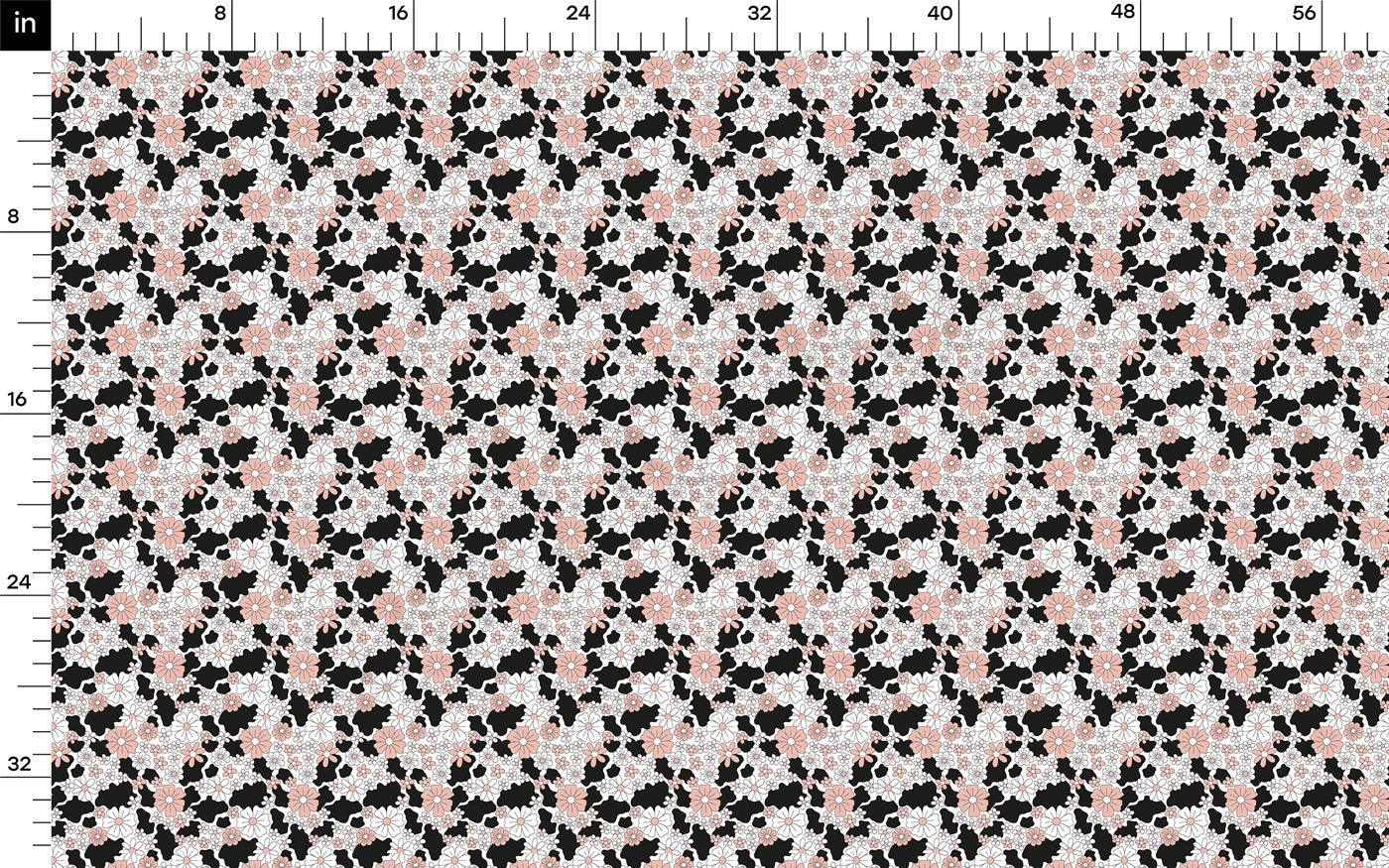 100% Cotton Fabric CTN2607 Boho Cow