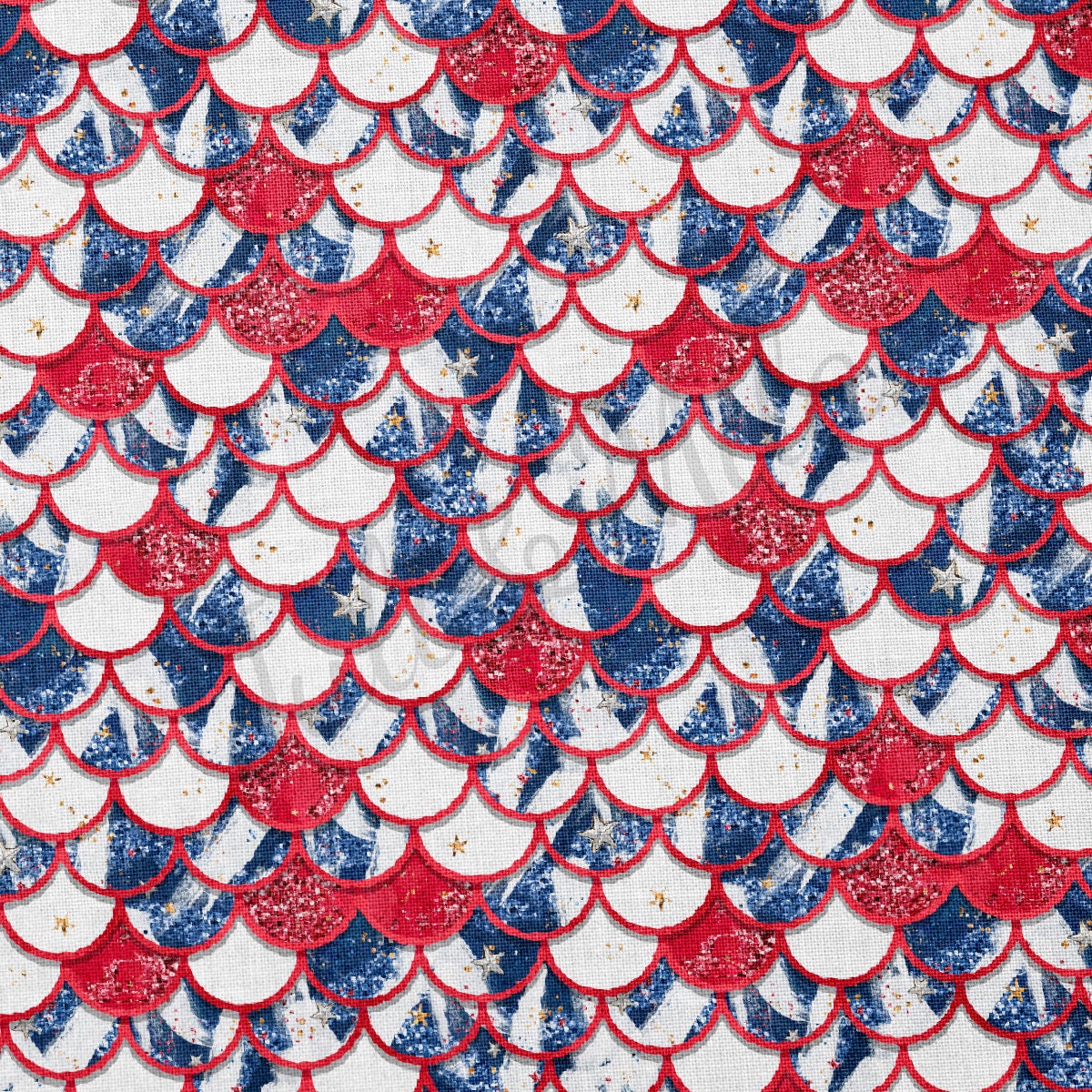100% Cotton Fabric CTN2617 Patriotic 4th of July
