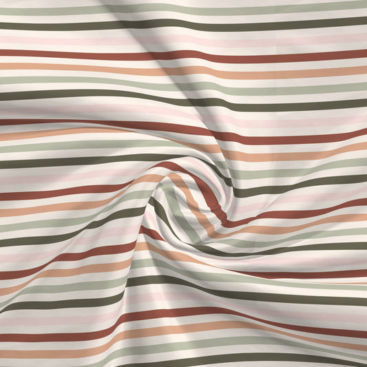 100% Cotton Fabric By the Yard Printed in USA Cotton Sateen - Cotton CTN2656 Stripes