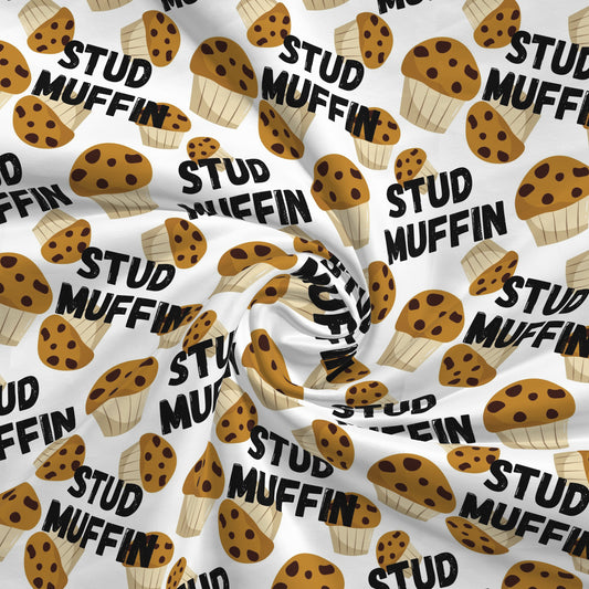 100% Cotton Fabric By the Yard Printed in USA Cotton Sateen - Cotton CTN2644 Stud Muffin