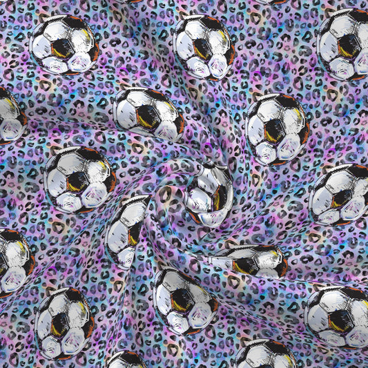 100% Cotton Fabric By the Yard Printed in USA Cotton Sateen - Cotton CTN2645 Soccer
