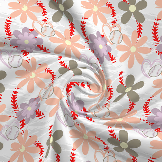 Baseball Mama DBP Fabric Double Brushed Polyester DBP2636