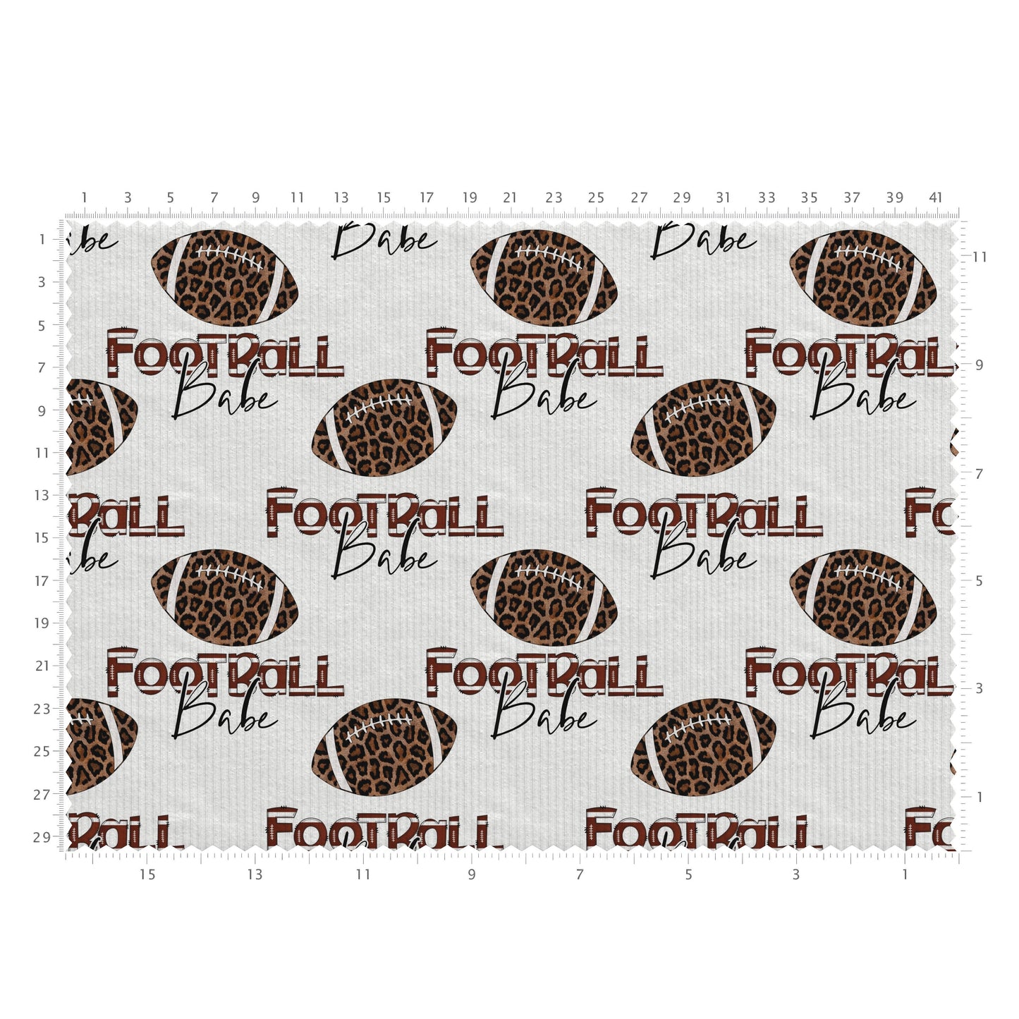 Football Babe Rib Knit Fabric RBK2647