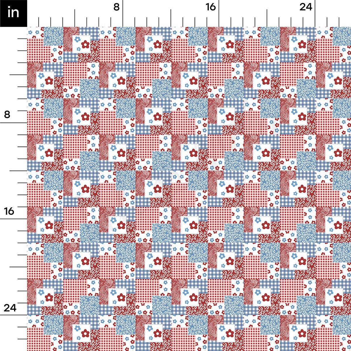 Rib Knit Fabric RBK2610 4th of July Patriotic