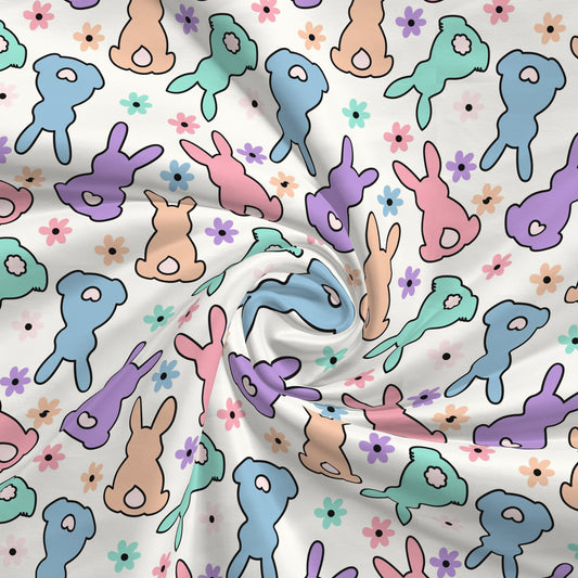 100% Cotton Fabric By the Yard Printed in USA Cotton Sateen - Cotton CTN2633 Easter