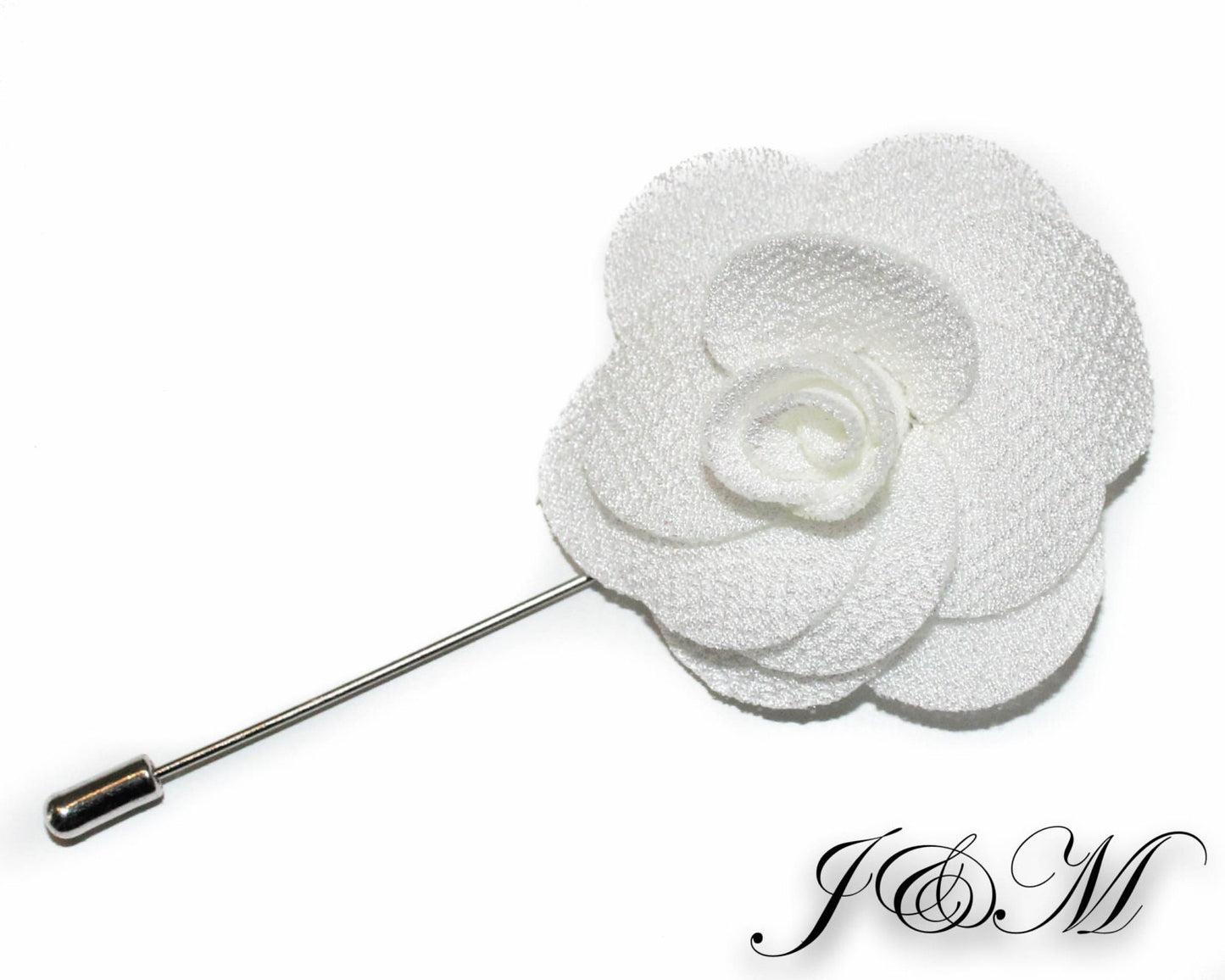 White Flower Lapel Pin, White Lapel Pin, Lapel Pin, Wedding Lapel Pin, Men Lapel Pin, Lapel Flower, Wedding Boutonniere, Gift, Men's Lapel