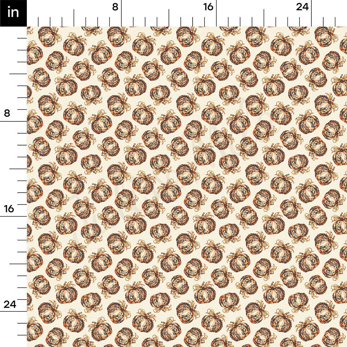 a repeating pattern of brown and orange pumpkins or gourds, arranged in a grid-like fashion.