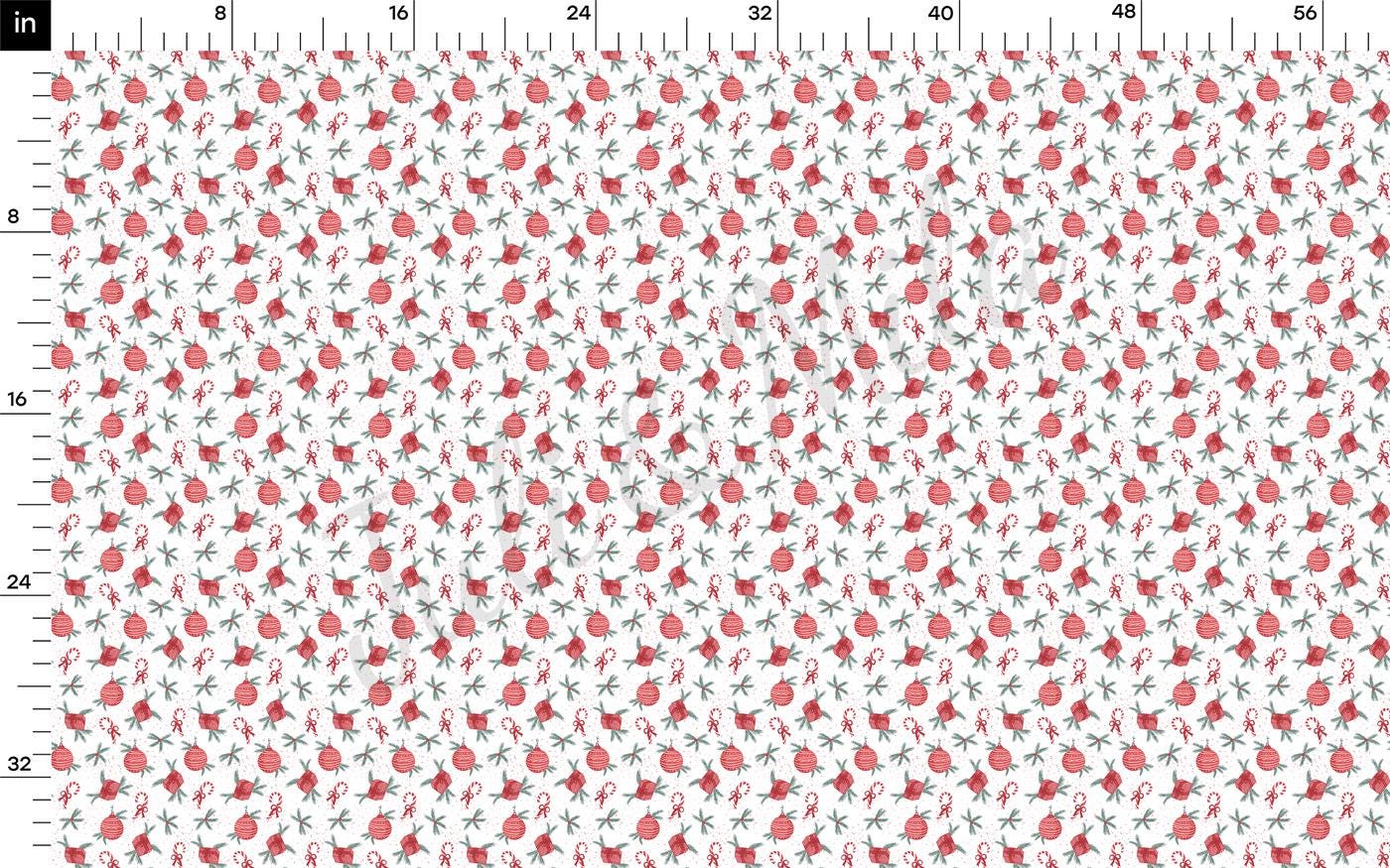 a ruler with a pattern of red flowers on it