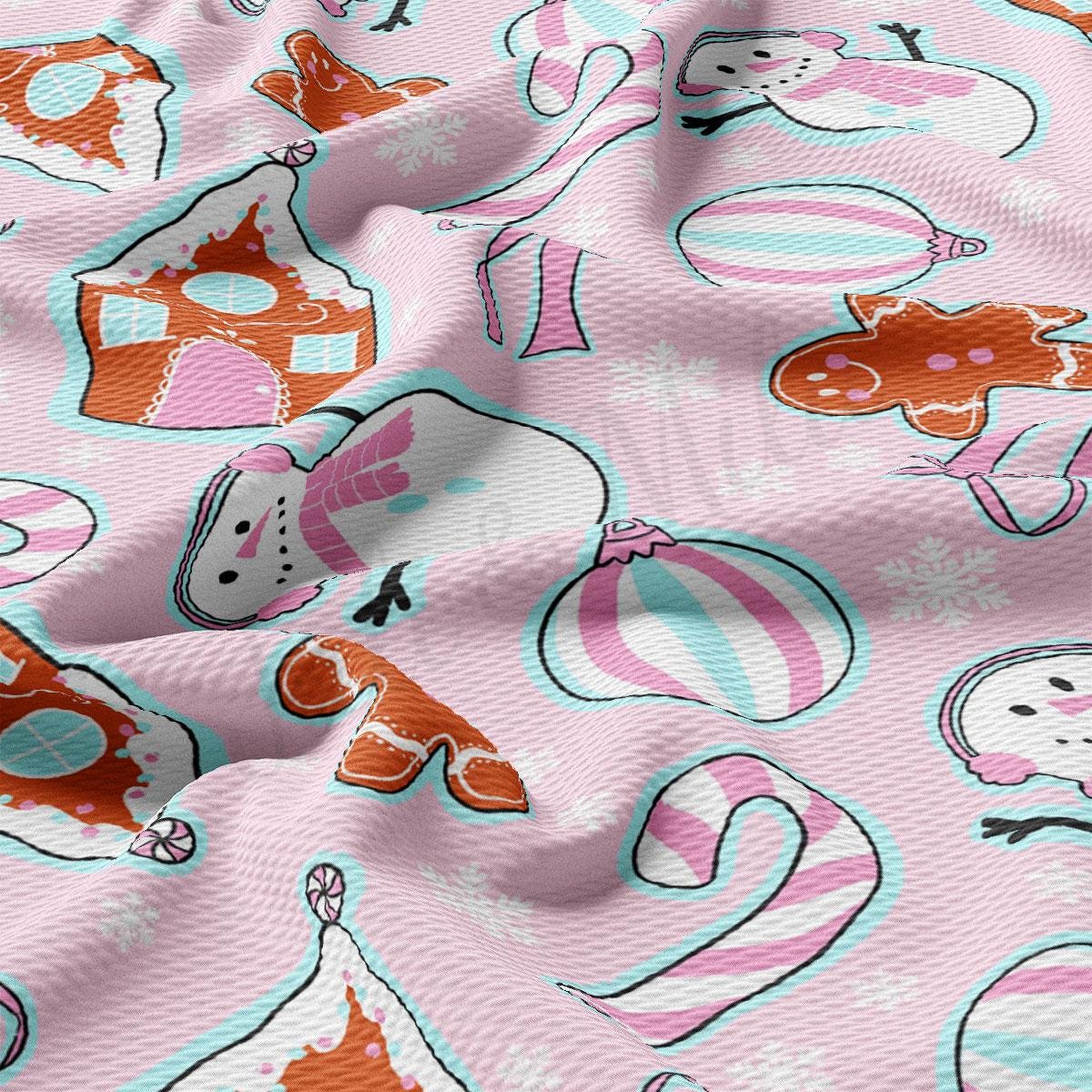 a pink background with a lot of different things on it