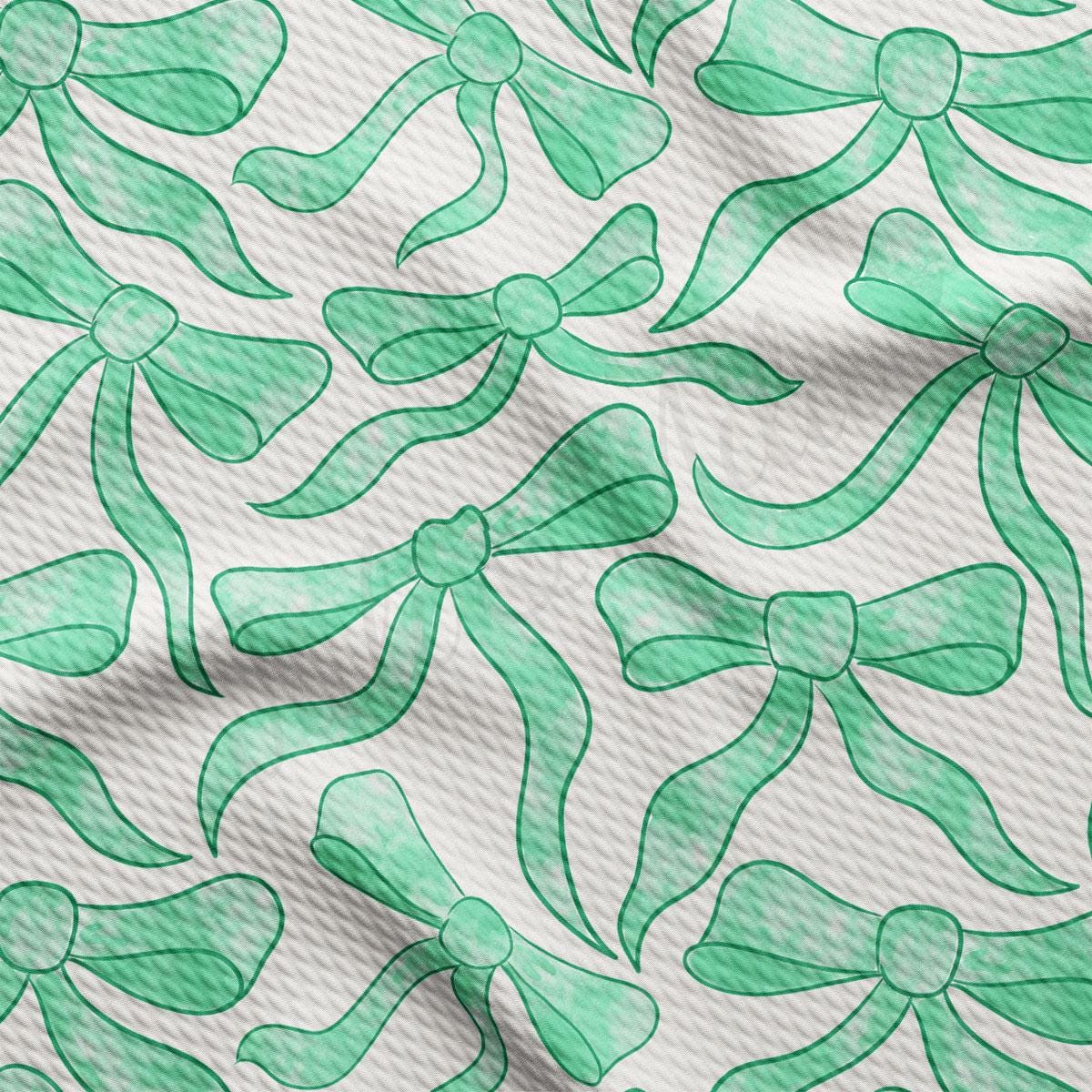 a close up of a green and white fabric