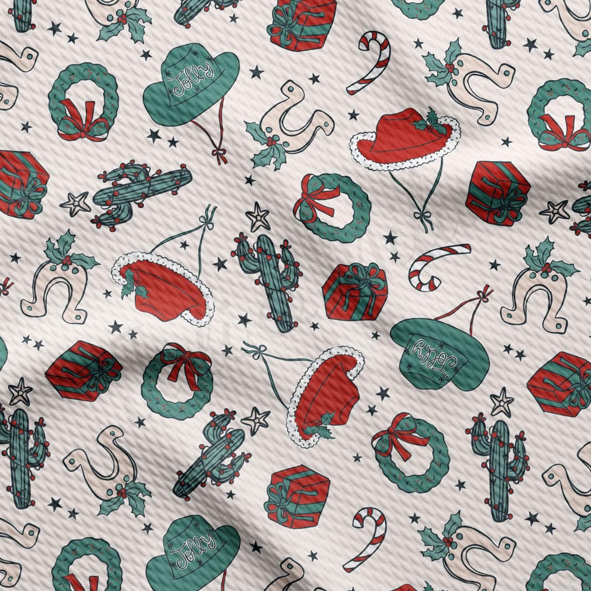 a white background with a pattern of christmas items