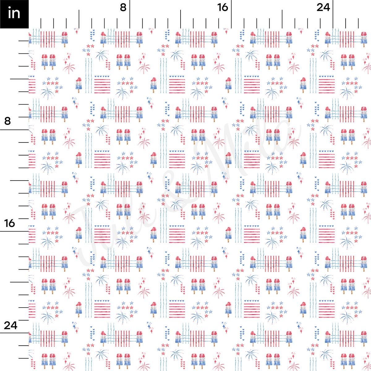 a ruler with an american flag pattern on it