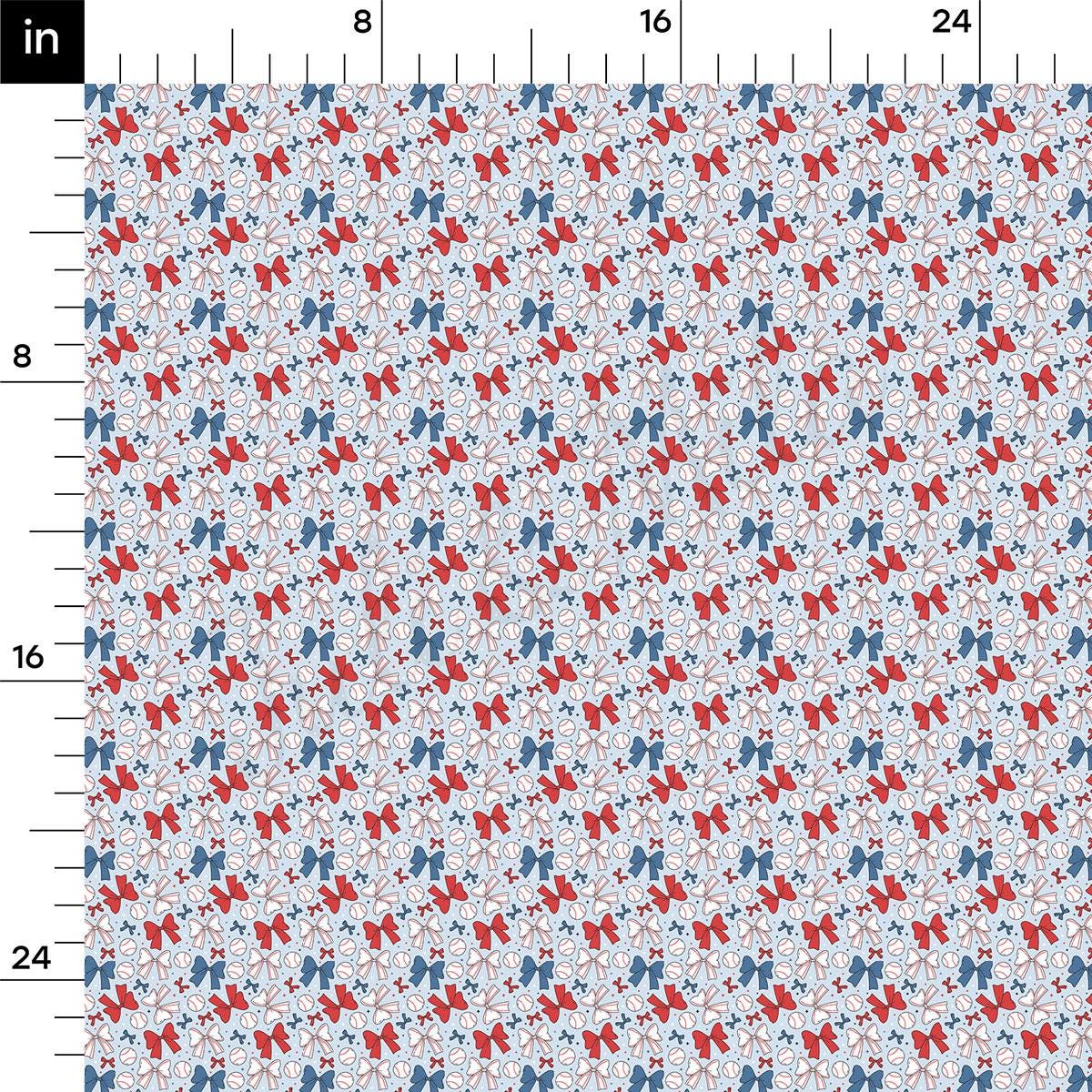 a red, white and blue pattern on a ruler