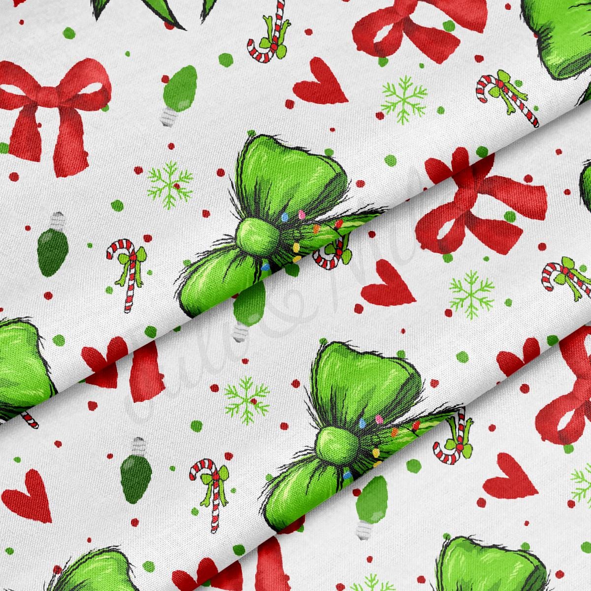Christmas 100% Cotton Fabric By the Yard Printed in USA Cotton Sateen CTN3358