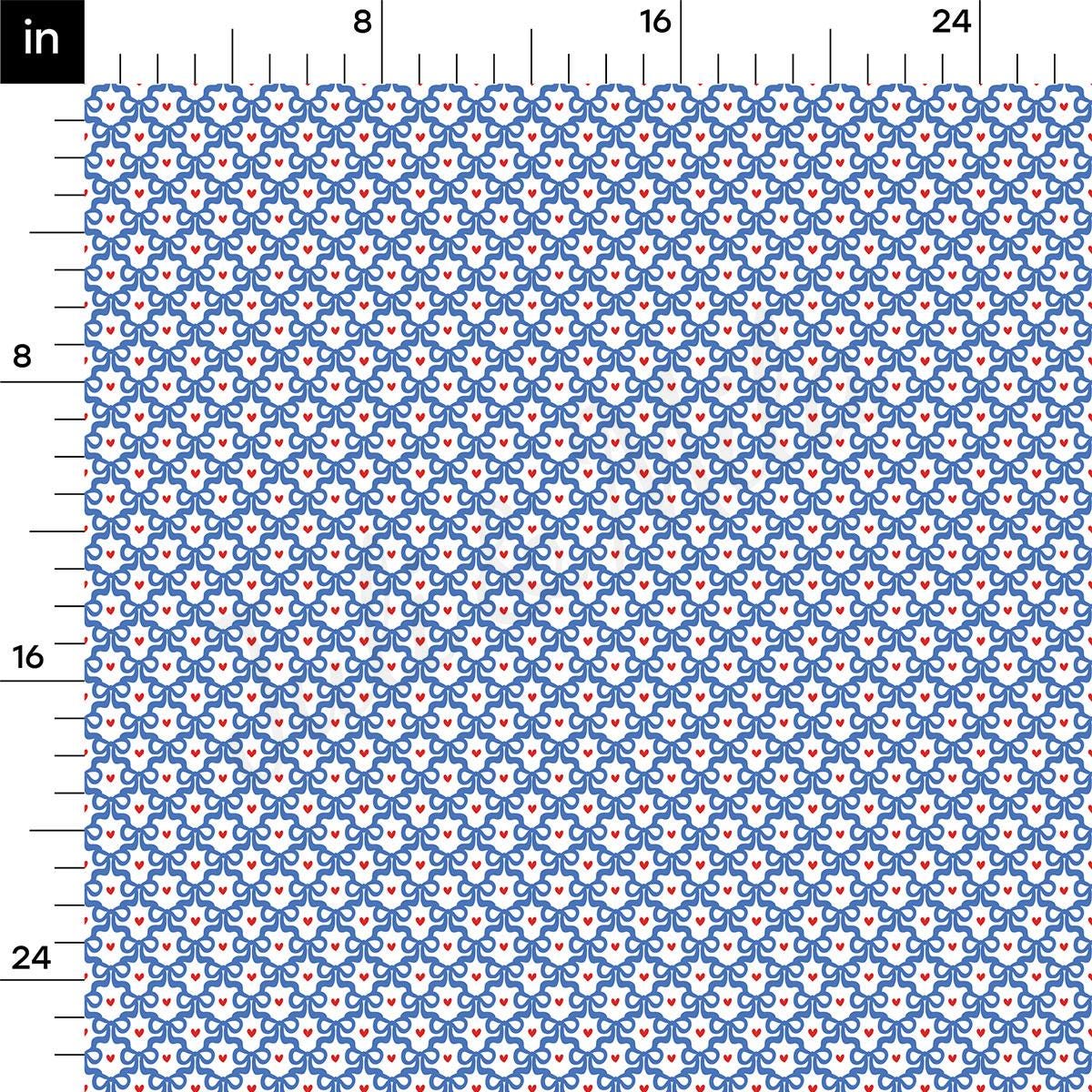 a blue and white pattern on a ruler