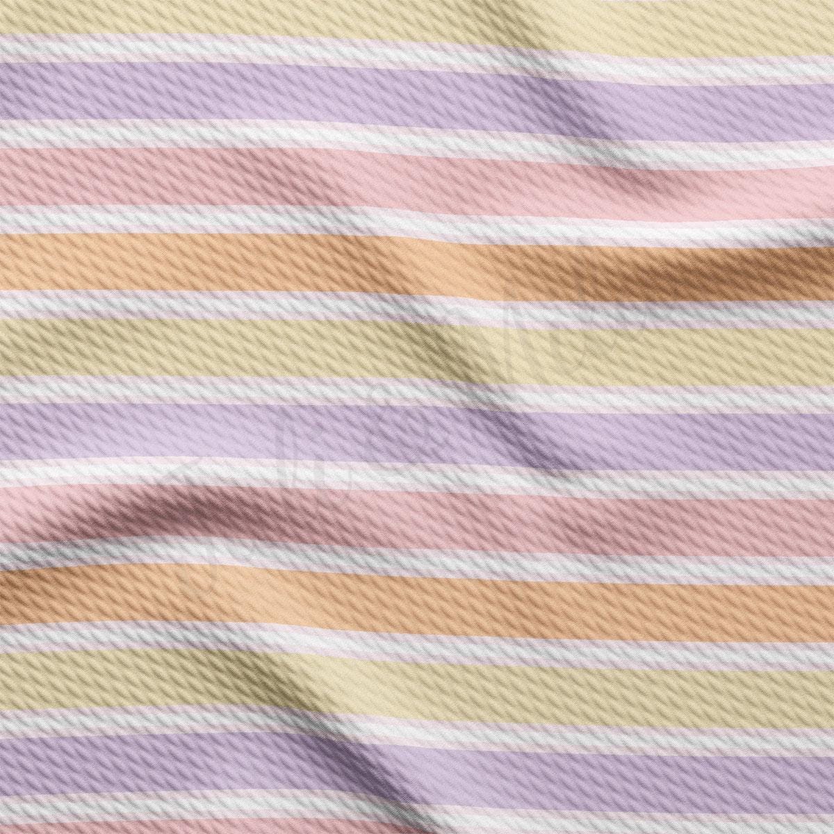 a close up of a multicolored striped fabric