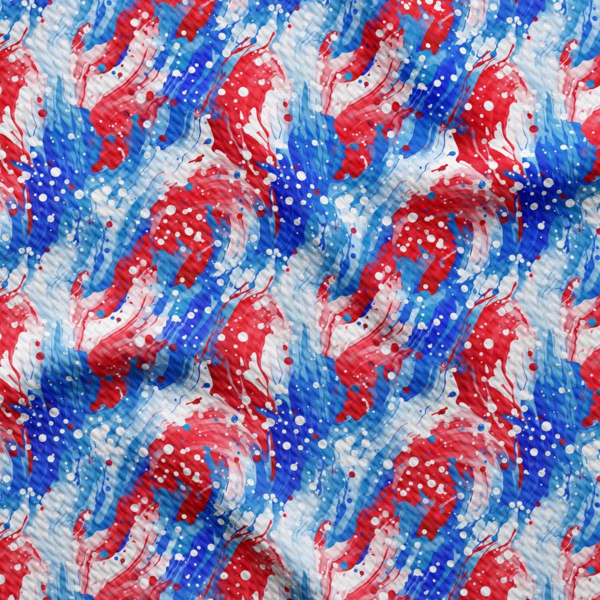 a red, white, and blue fabric with red, white, and blue designs