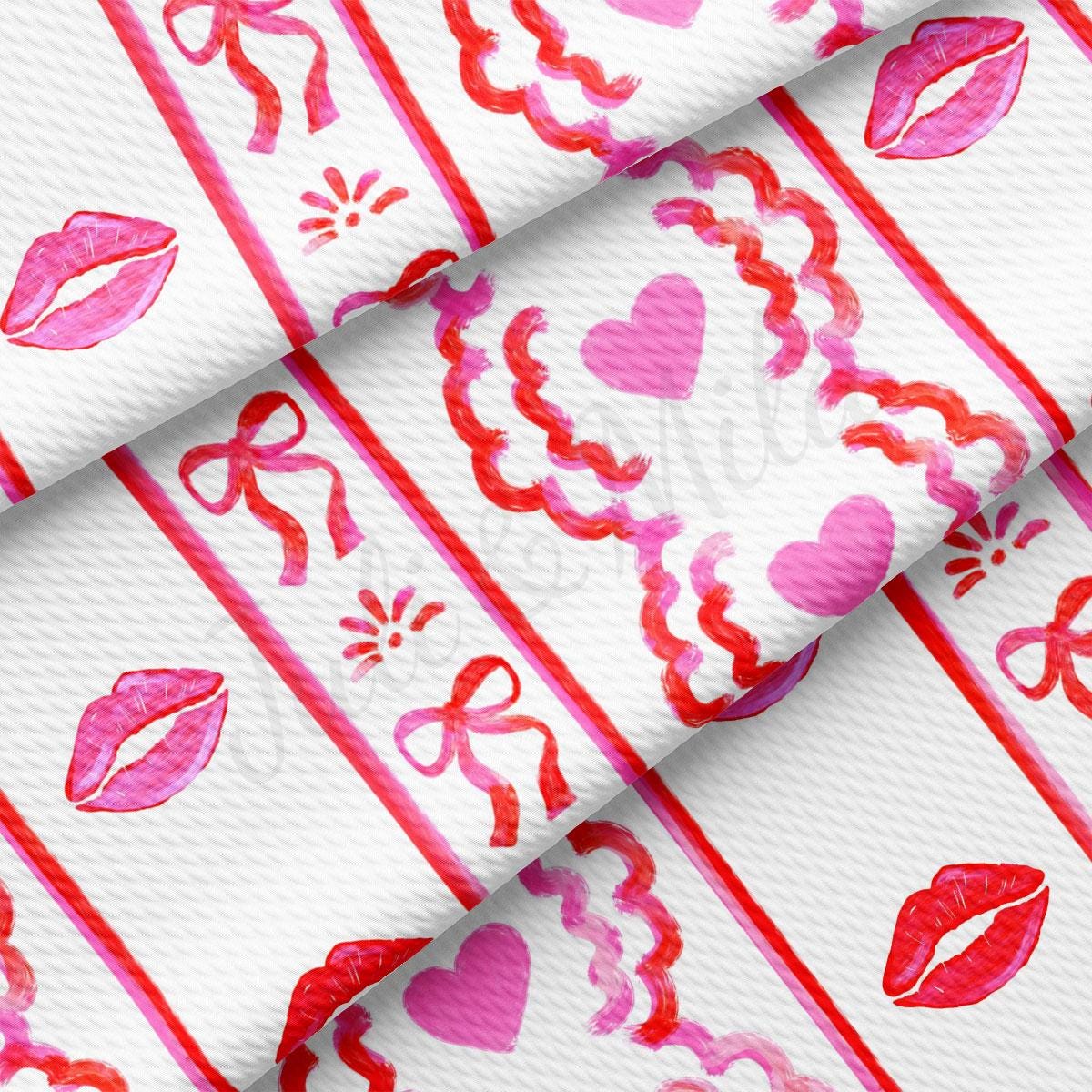a close up of a pink and red pattern on a white background