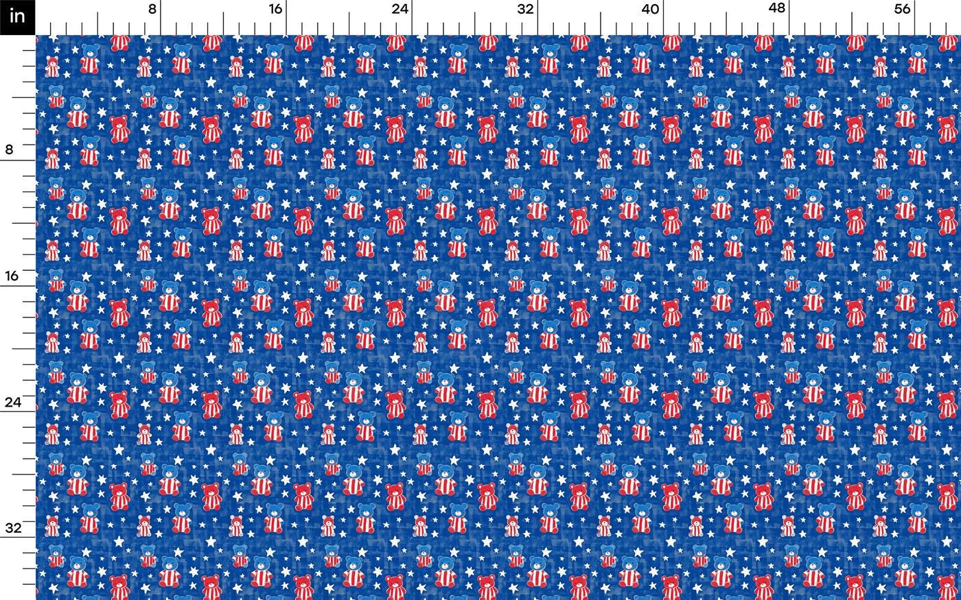 a blue background with red and white stars