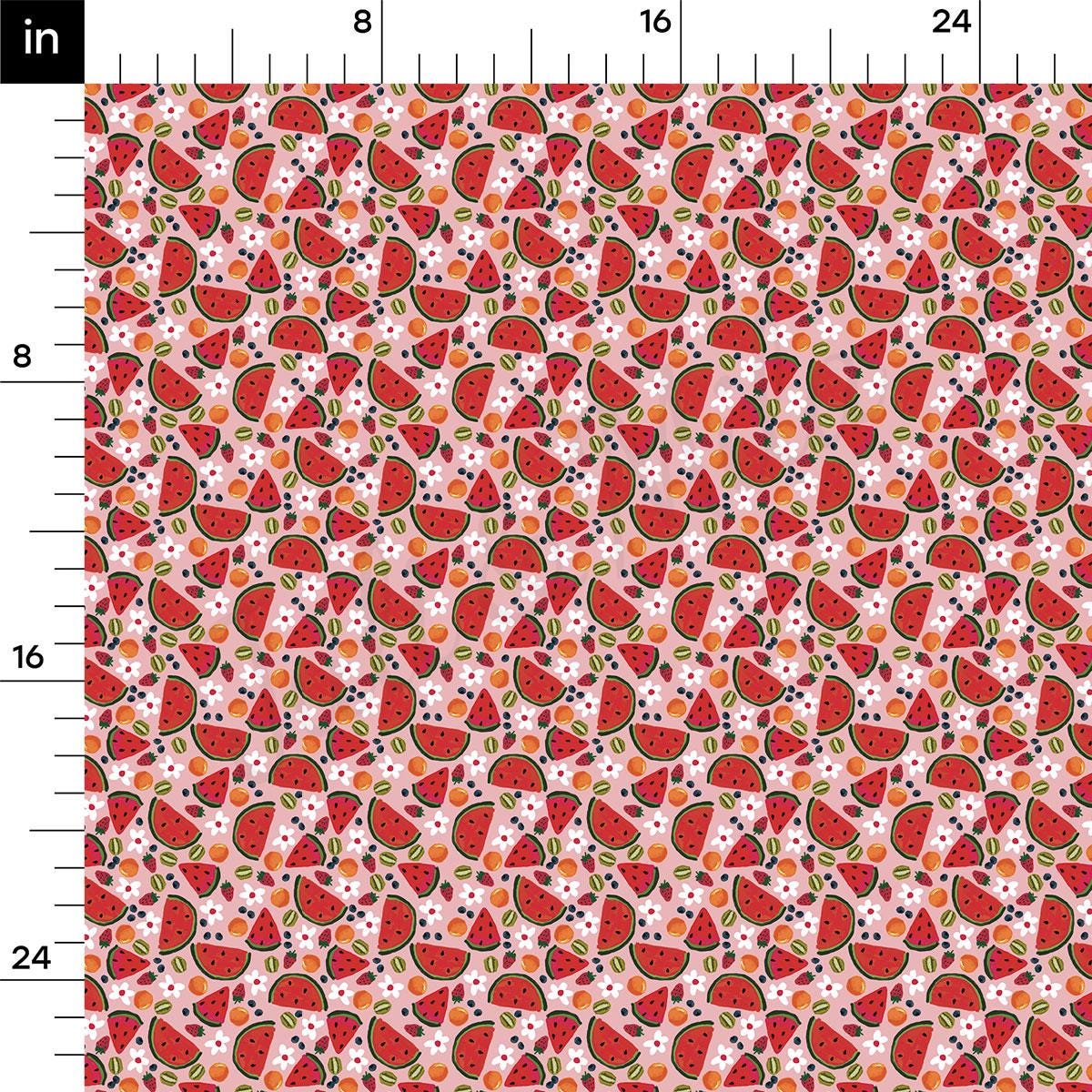 a ruler with a pattern of watermelon slices on it