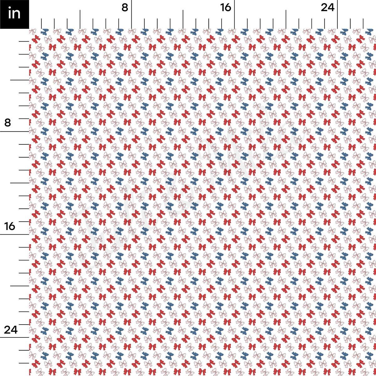 a red, white and blue pattern on a ruler