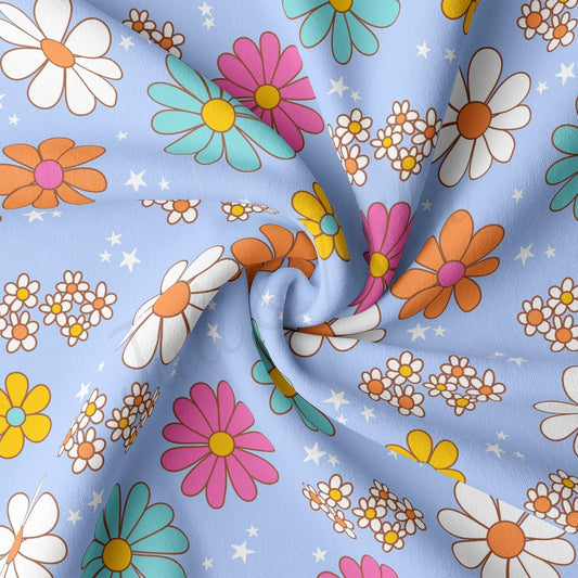 a close up of a flower print fabric