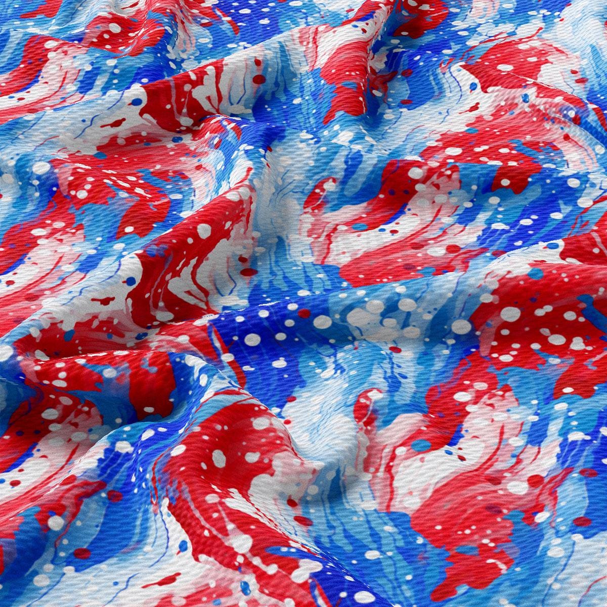 a red, white, and blue pattern on a fabric