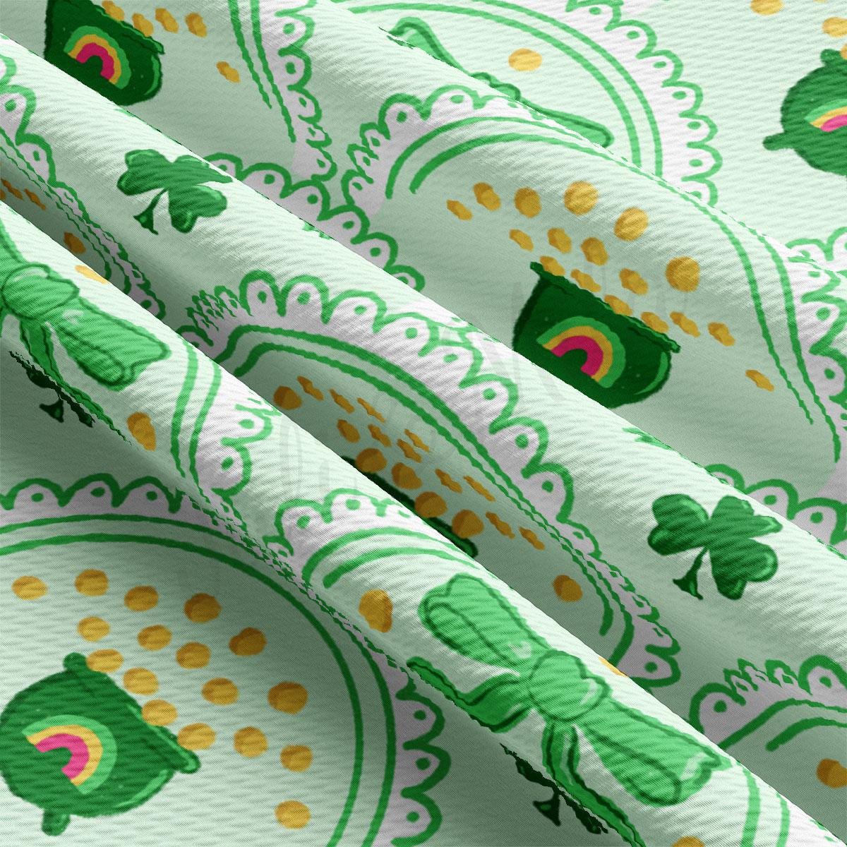 a close up of a green and white pattern