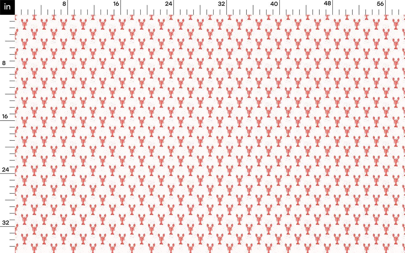 a ruler with a red and white pattern on it