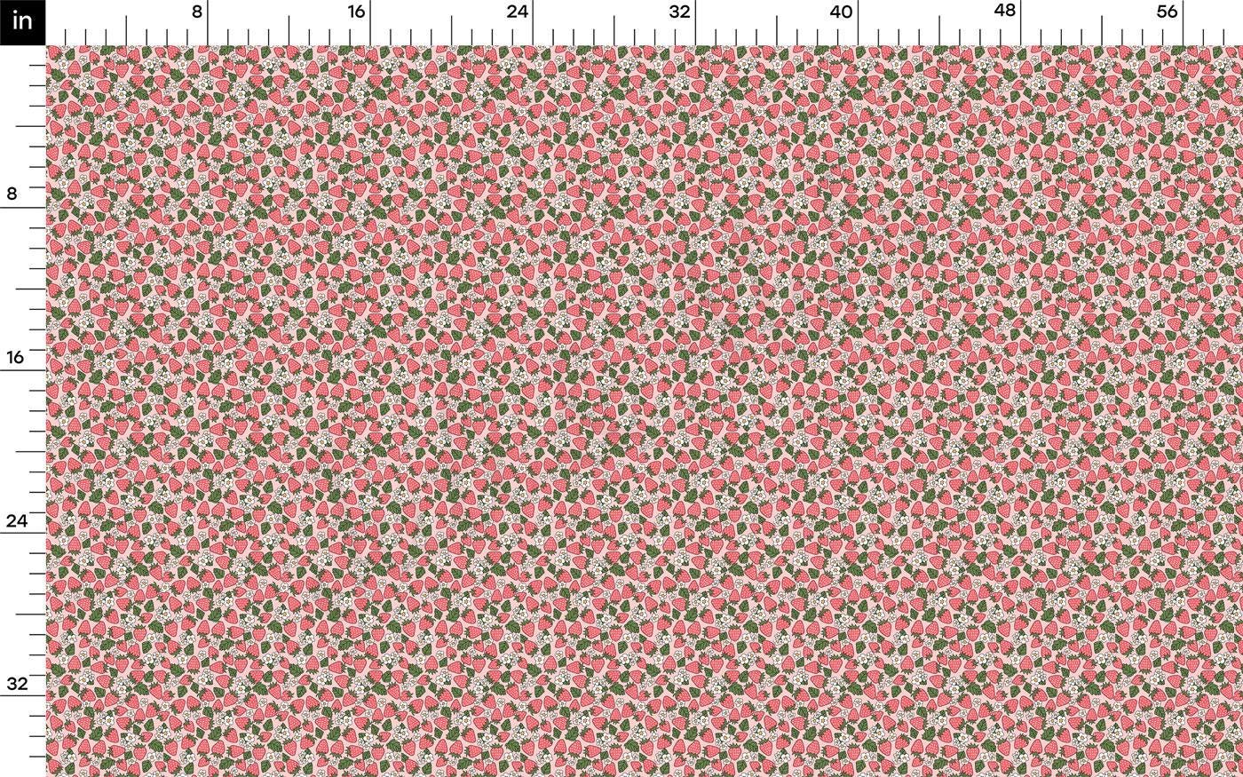a pink and green floral pattern on a white background