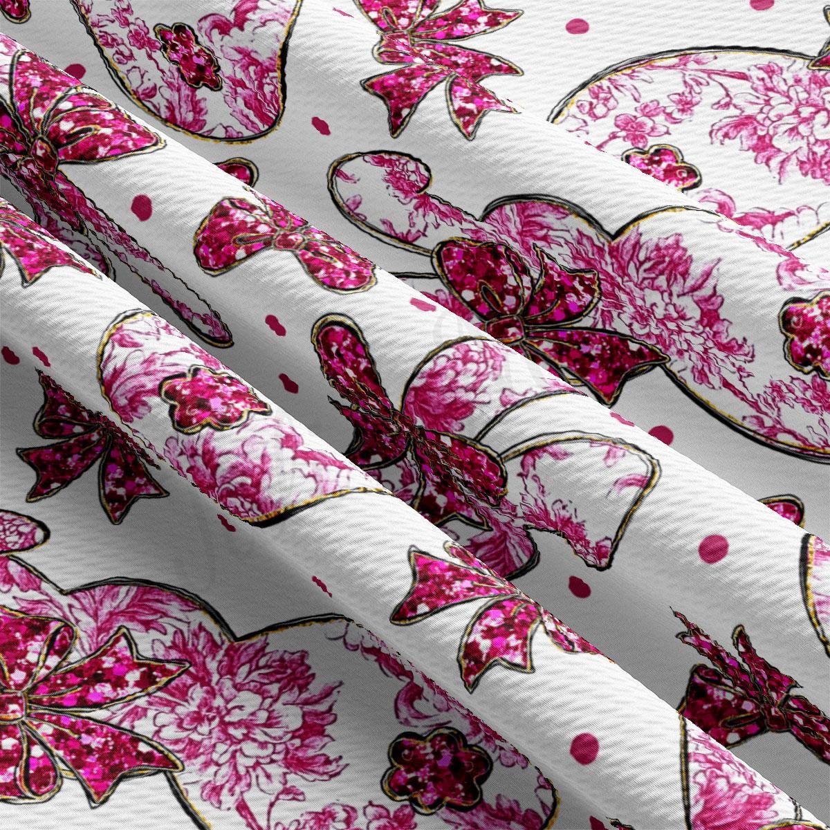 a close up of a pink and white wallpaper