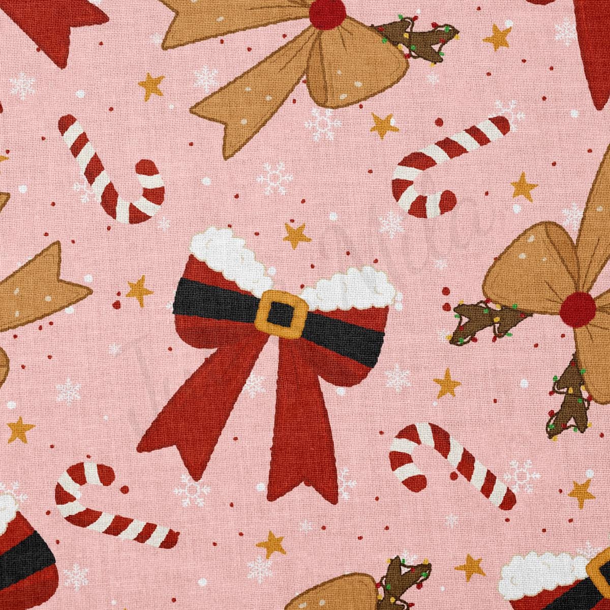 Christmas 100% Cotton Fabric By the Yard Printed in USA Cotton Sateen CTN3372