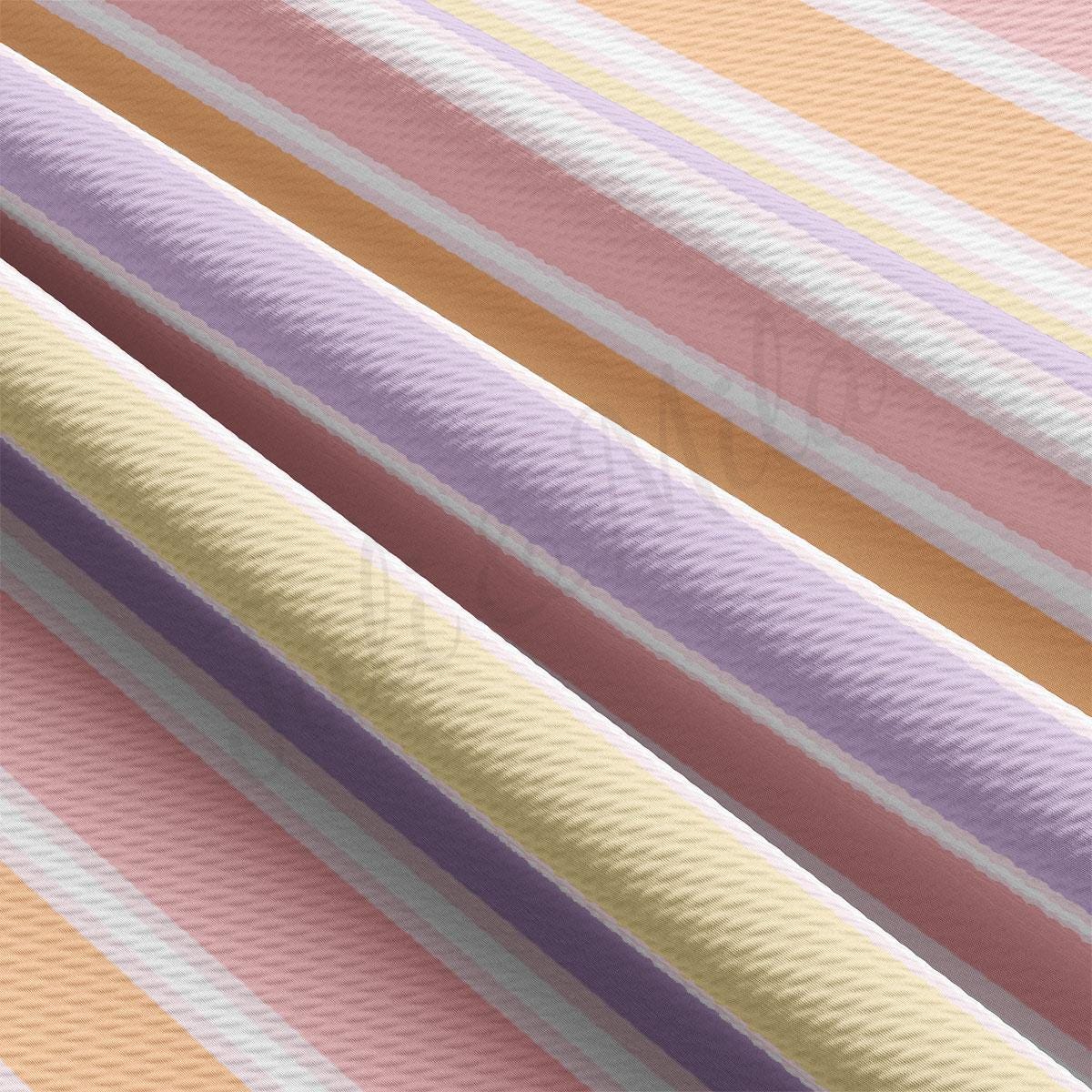 a close up of a multicolored striped fabric