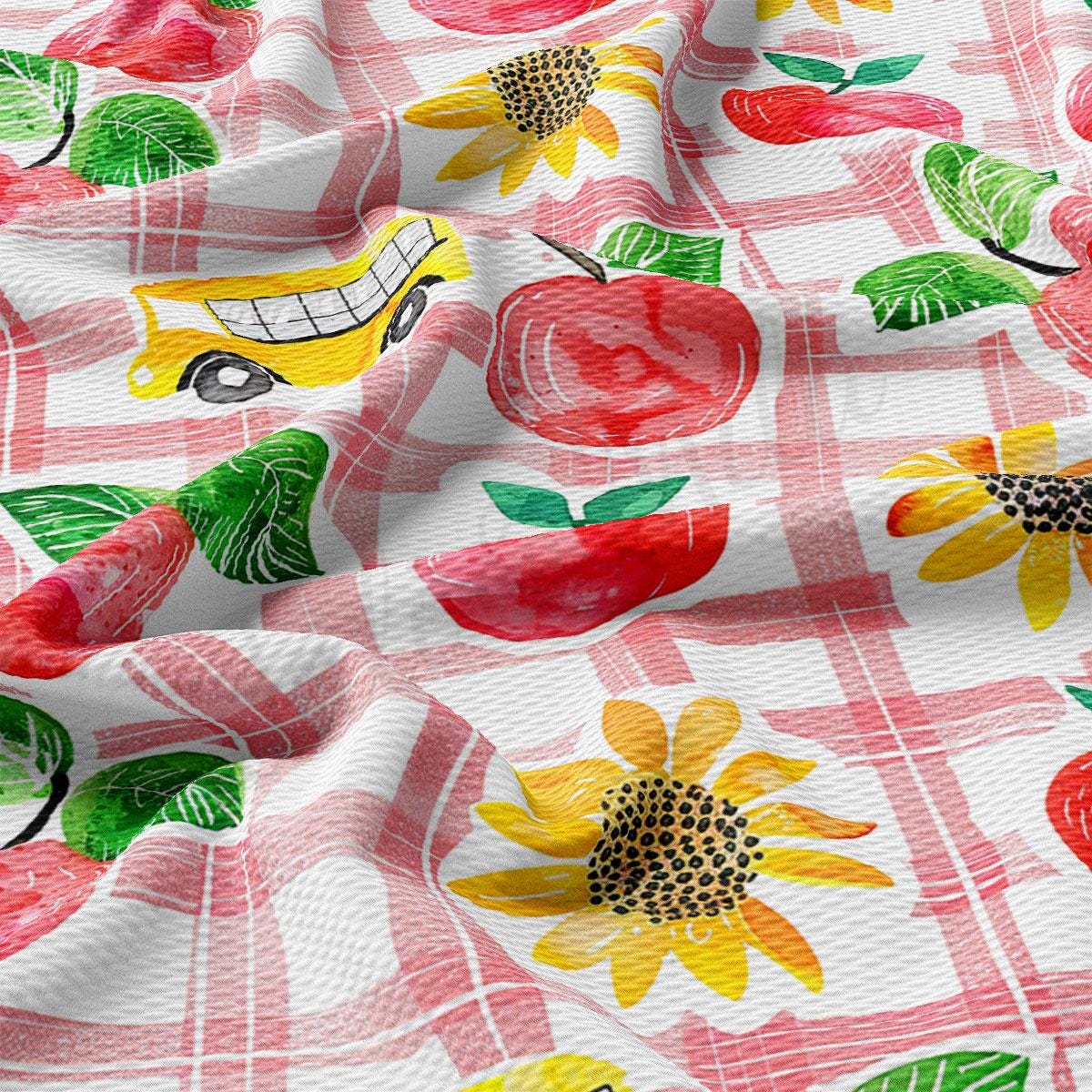 a close up of a red and white checkered fabric