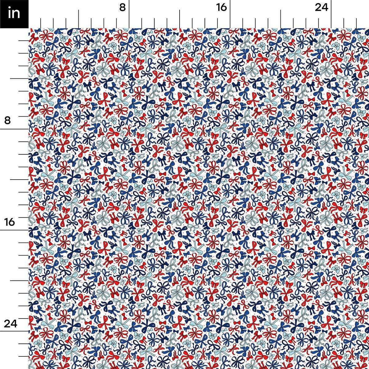 a red, white and blue pattern on a ruler