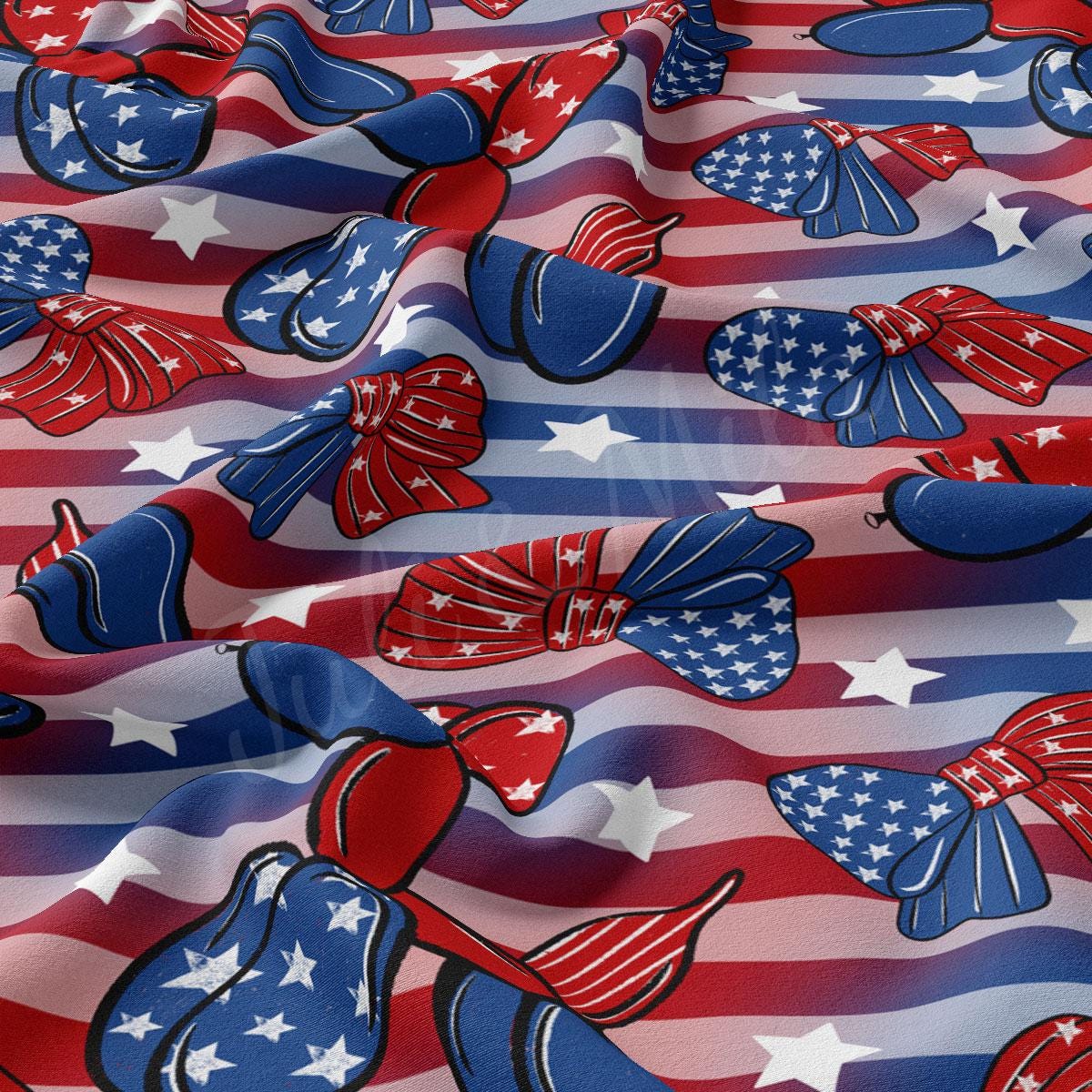 a red, white, and blue american flag pattern