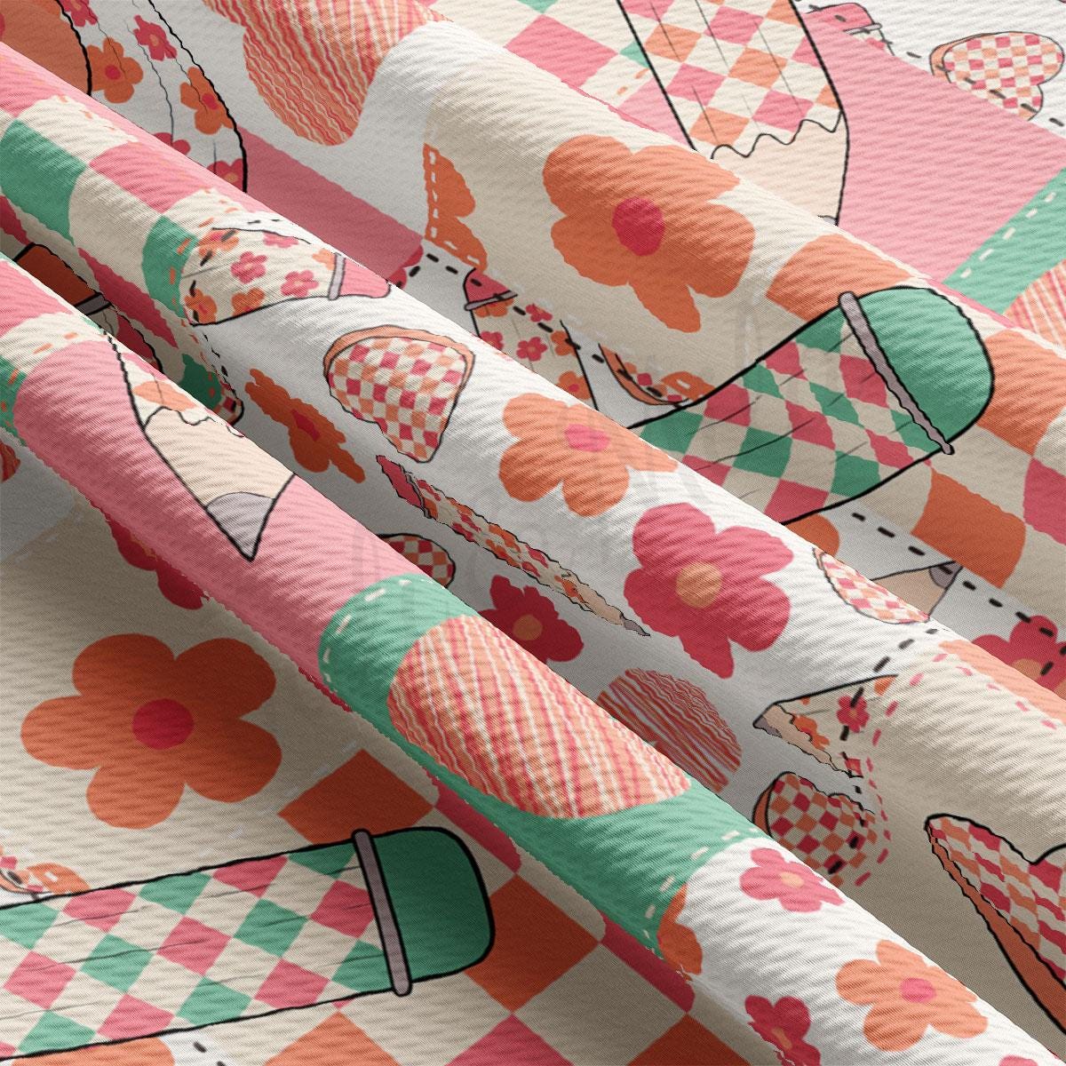 a close up of a pattern on a table cloth