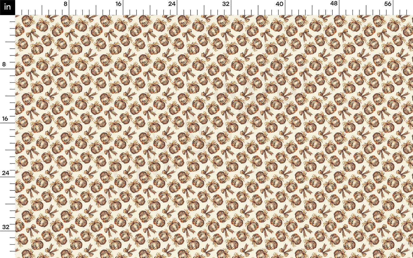 The image is a repeating pattern of brown and beige flowers and leaves, creating a visually cohesive design.