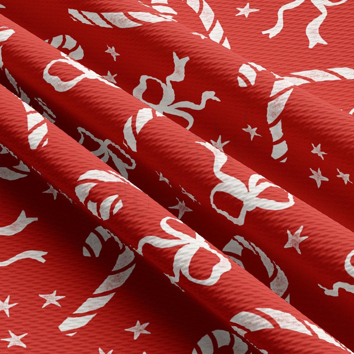 a red and white pattern with white stars